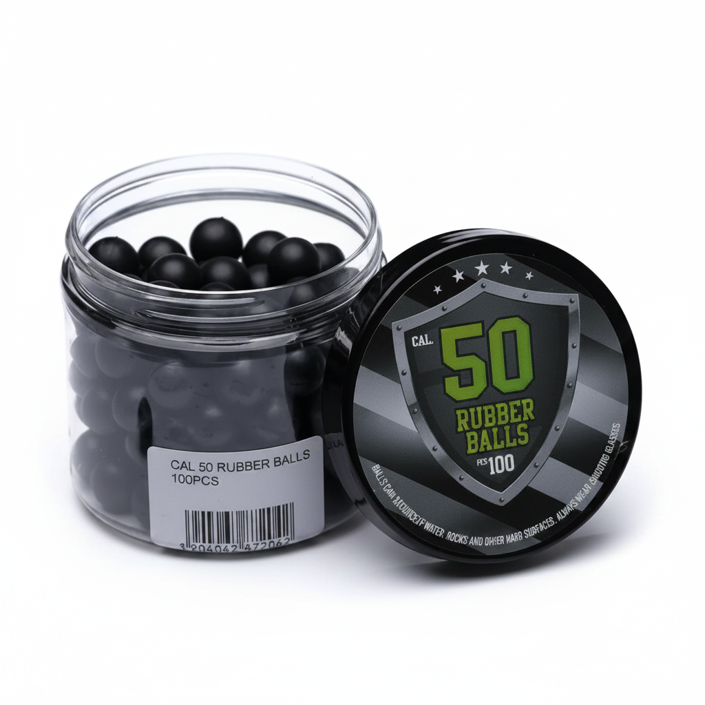 100 Hartgummi Rubberballs Reballs Paintballs Cal.50