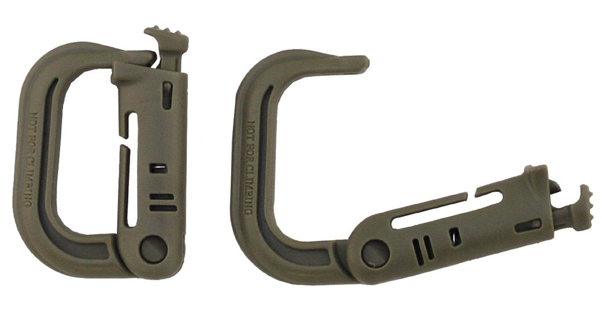 Molle Karabinerhaken Kunststoff 2er Pack