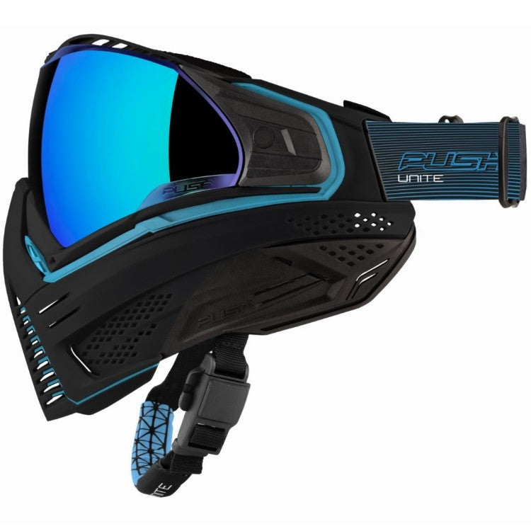 Push Unite Paintball Thermal Maske Schwarz Blau