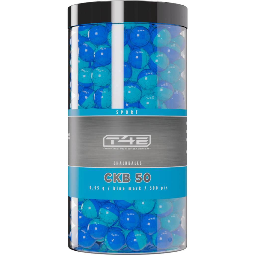 T4E CKB50 Blaue Kreidekugeln cal.50, 500 Stk. Powder Blue Chalk