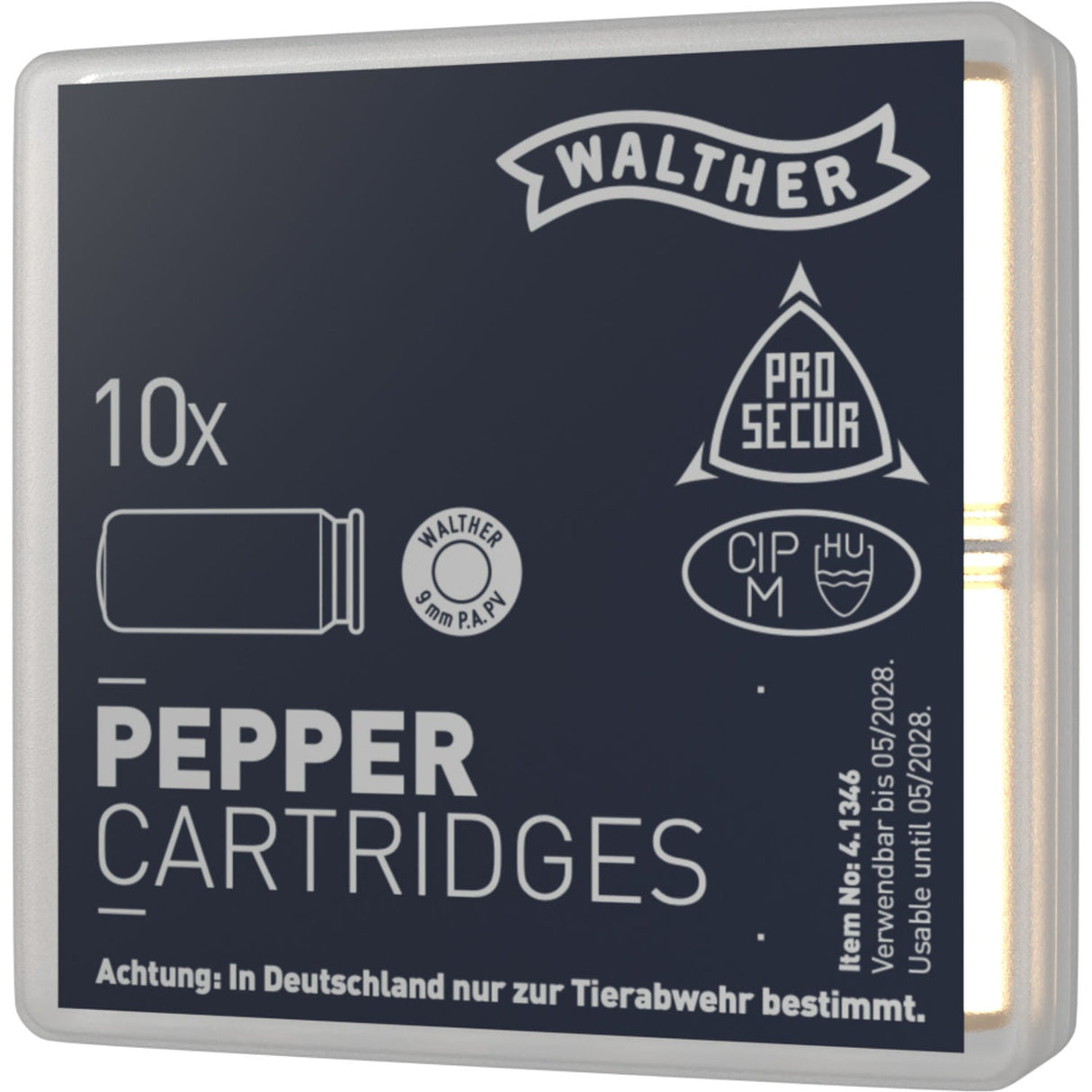Walther Pfeffer-Gas Patronen 9mm P.A.PV. Pepper