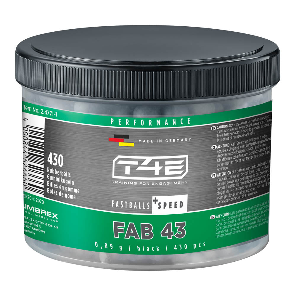 T4E Fastballs Performance FAB43 Rubberballs cal43 grau 430 Stück