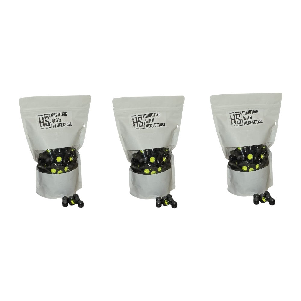 600 HS Projectiles Paintballs Schwarz/Gelb (600er Karton) HSP
