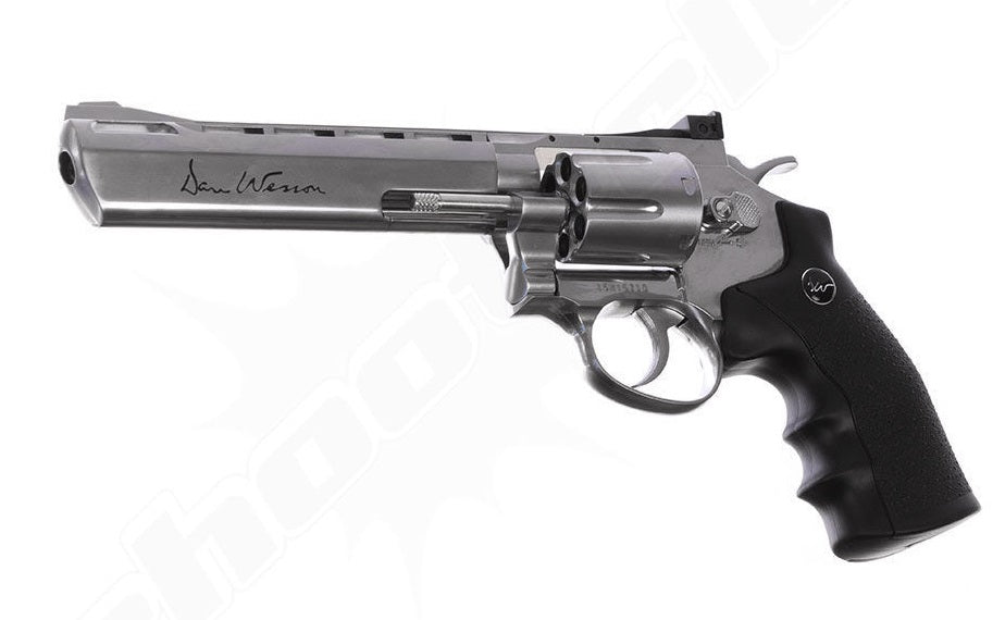 Dan Wesson 6 Zoll CO2 Revolver 4,5mm BBs Stahlkugeln Silber
