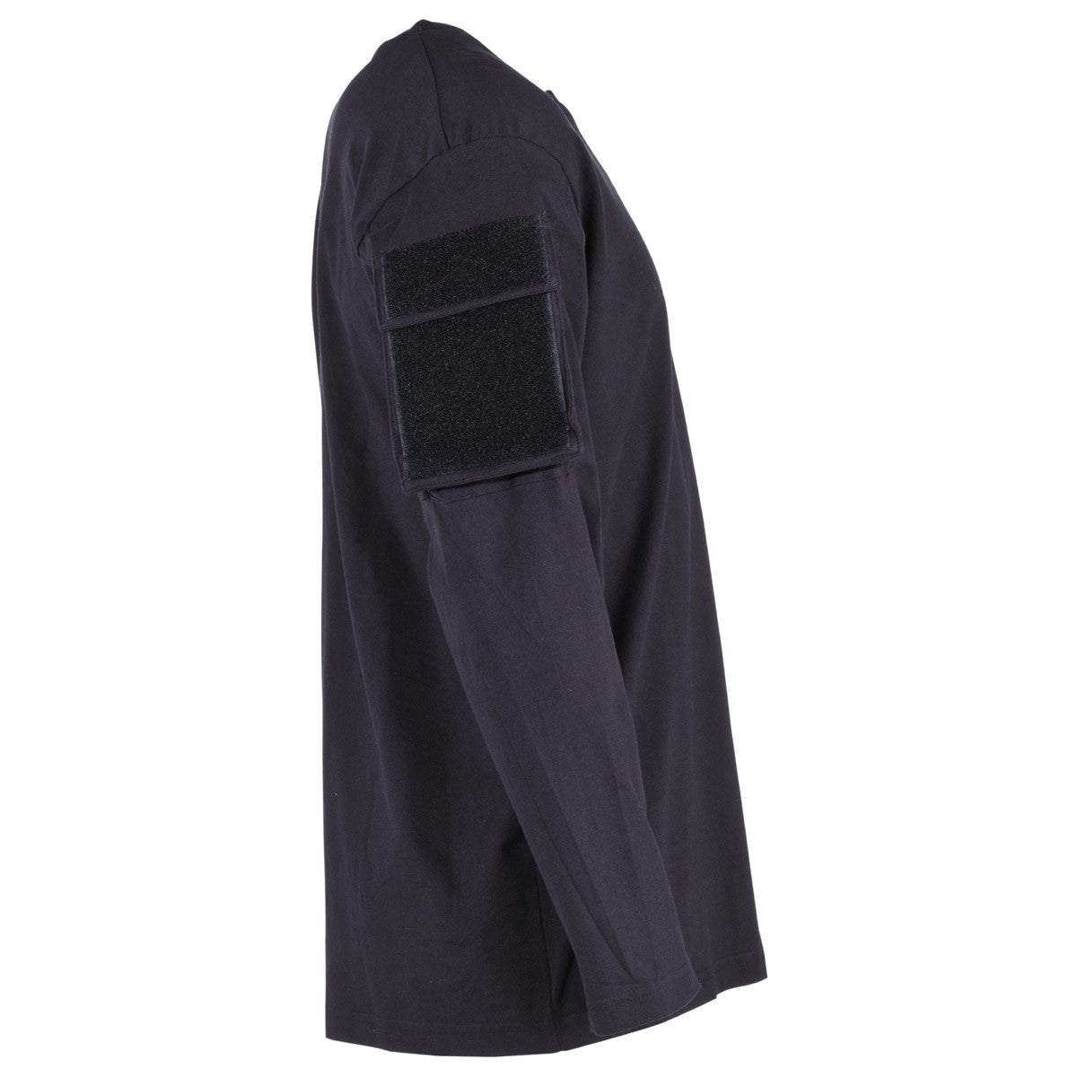 US Shirt Jersey, langarm mit Ärmeltaschen in Schwarz