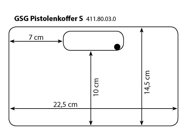 Pistolenkoffer S Klein 23x15x6 cm