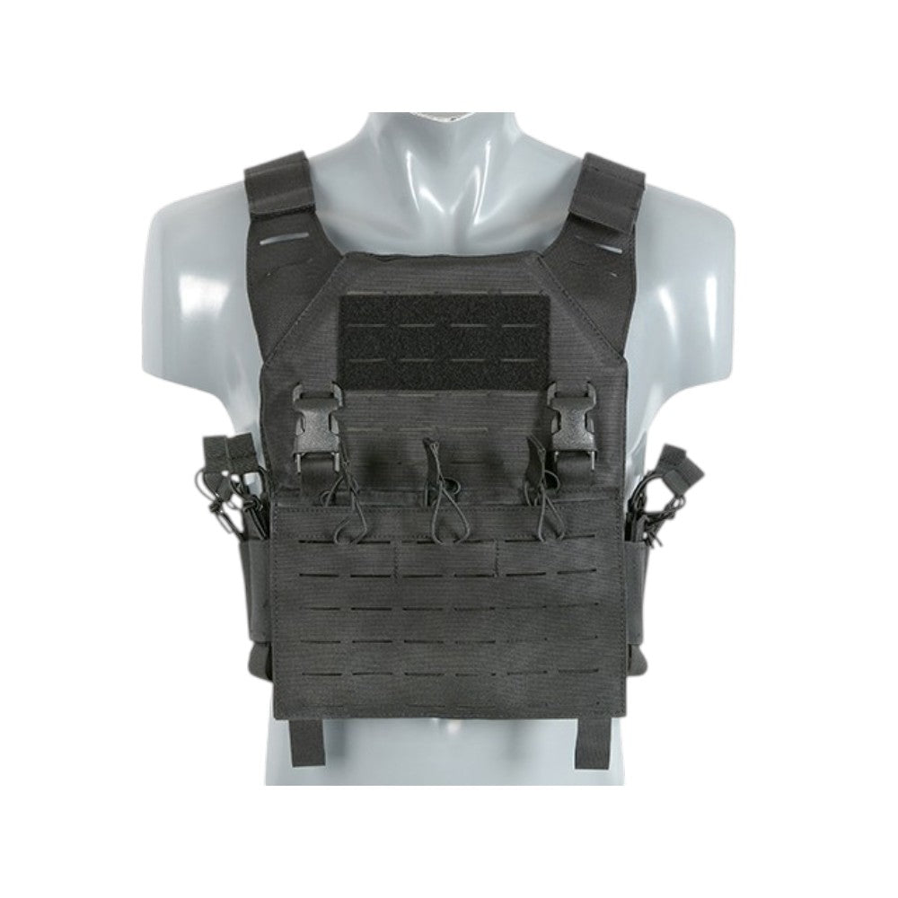 8Fields Chest Rig Laser-Cut “Buckle Up" Recon Plate mit Magazintasche schwarz Plate Carrier