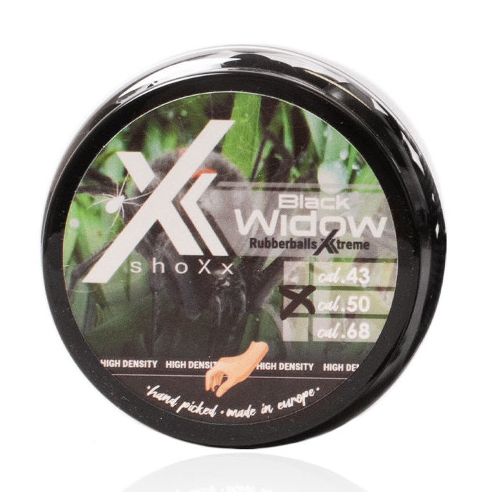 300Stk Cal.43 Black Widow Rubberballs Xtreme Hartgummikugeln Cal.43