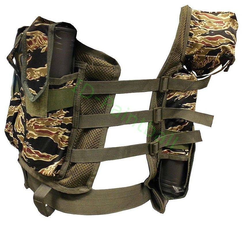 Paintball Tactical Weste 9 Pods HP Magfed Tiger Stripe