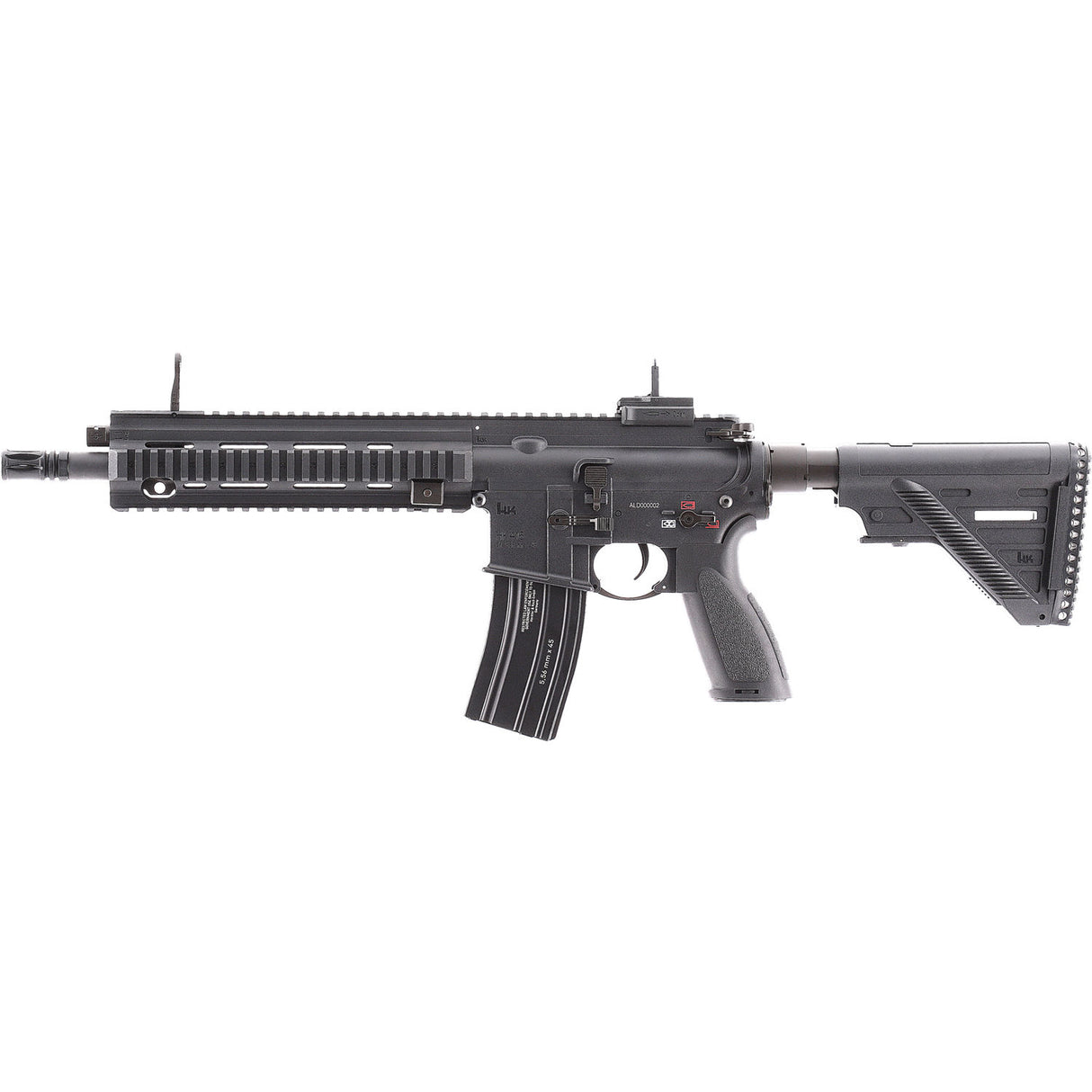 HK416 A5 Sportsline EyeTrace S-AEG mit integriertem Tracer, MidCap Magazin und Quadrail