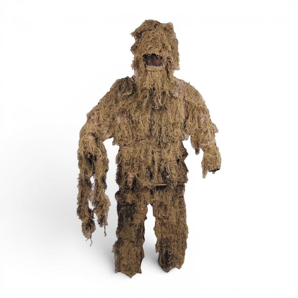 Paintball Ghillie Suit Tarnanzug mit Fadentarnung und Gewehrabdeckung für Woodland und Sniper Einsätze