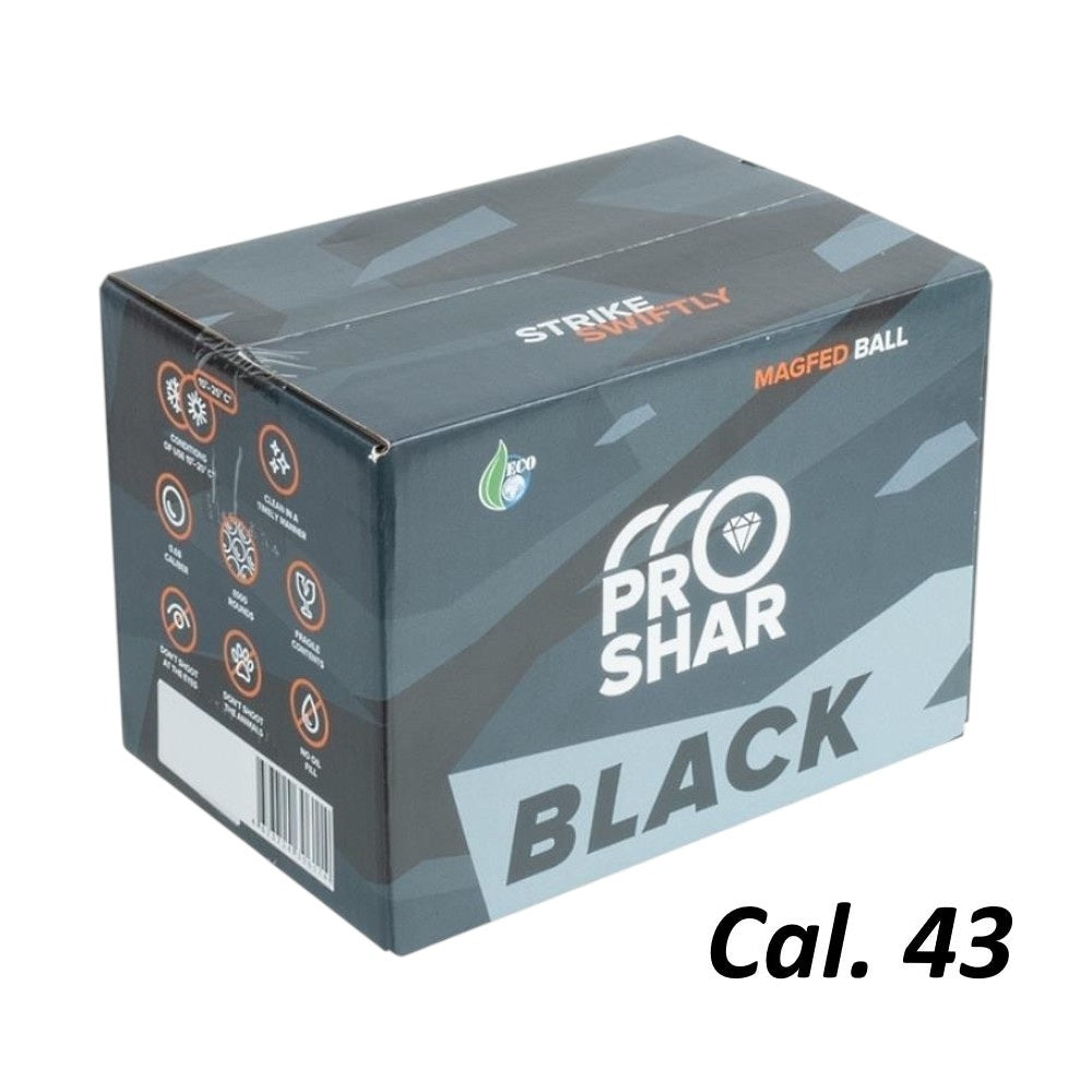 ProShar BLACK Cal. 43 MagFed Paintballs 500 Beutel