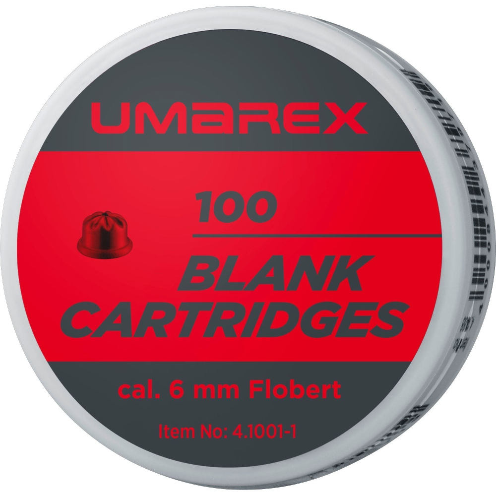 id-paintball 100 Stück Umarex 6mm Flobert Platzpatronen in runder Metalldose für laute akustische Effekte
