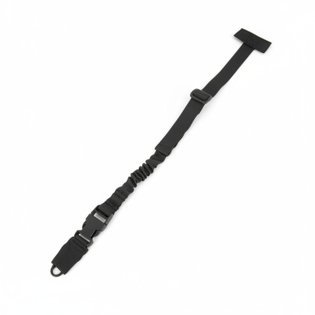 id-paintball 8Fields One Point Bungee Sling in Schwarz mit MOLLE-Befestigung, Schnellverschluss und Haken