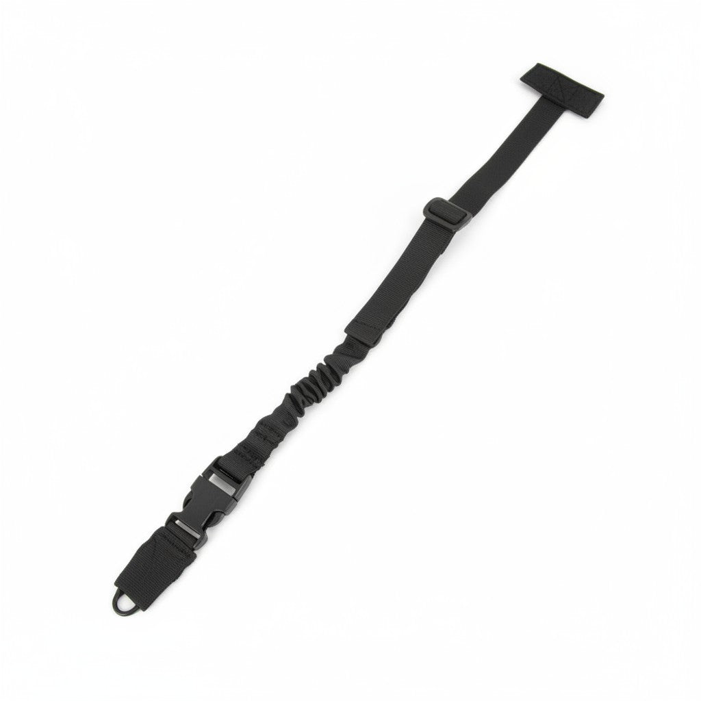 id-paintball 8Fields One Point Bungee Sling in Schwarz mit MOLLE-Befestigung, Schnellverschluss und Haken
