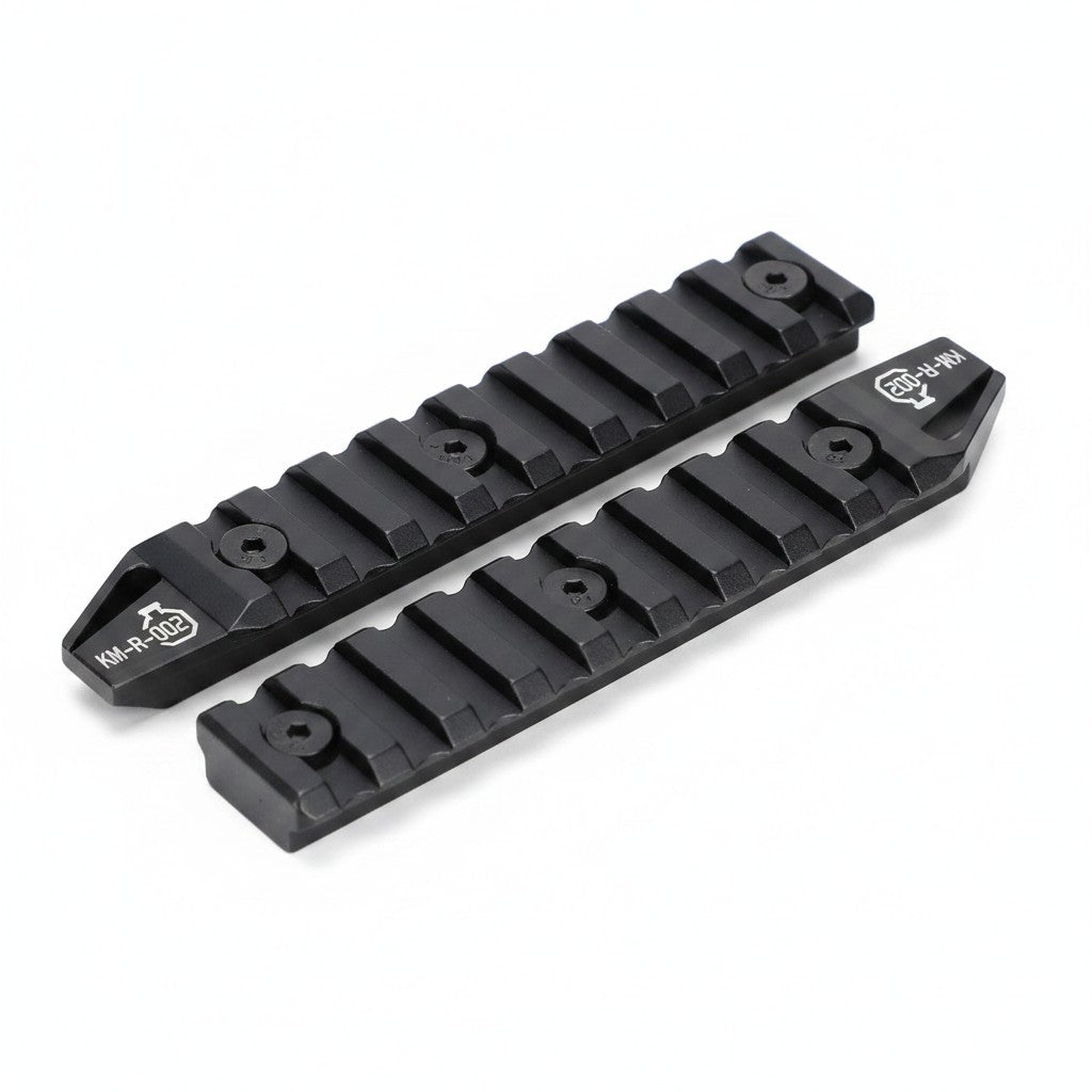 id-paintball Ares Octaarms Keymod 4,5 Zoll Weaverschienen-Set aus schwarzem Metall im 2er-Pack