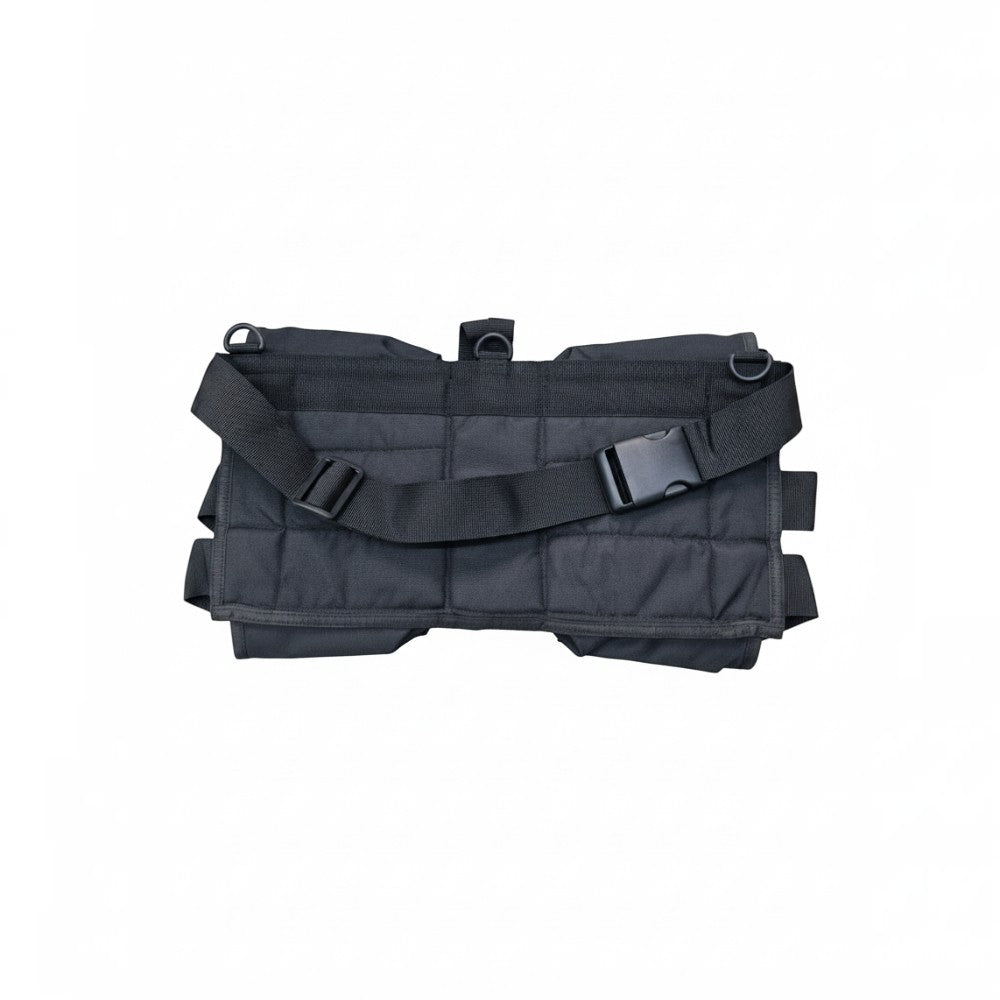id-paintball Battlepack 6+1 HP in Schwarz mit verstellbaren Pottaschen und stabilem Hüftgurt für Paintball-Spieler