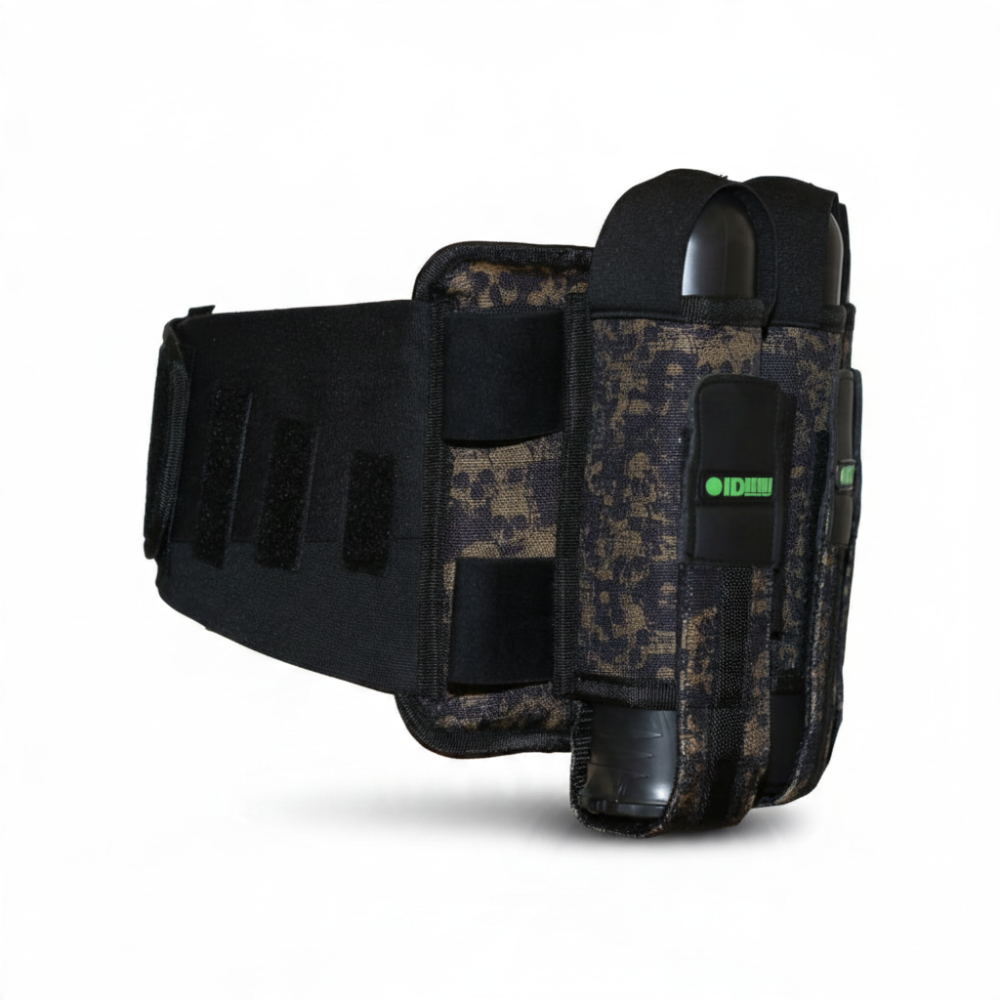 id-paintball Battlepack Skulls Oliv mit Totenkopf-Muster für 9 Paintball-Pötte und gepolstertem Gürtel