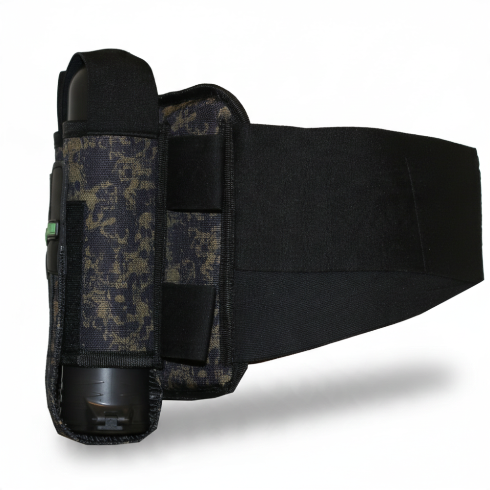 id-paintball Battlepack Skulls Oliv mit Totenkopf-Muster, gepolstertem Gürtel und Platz für Paintball-Pötte