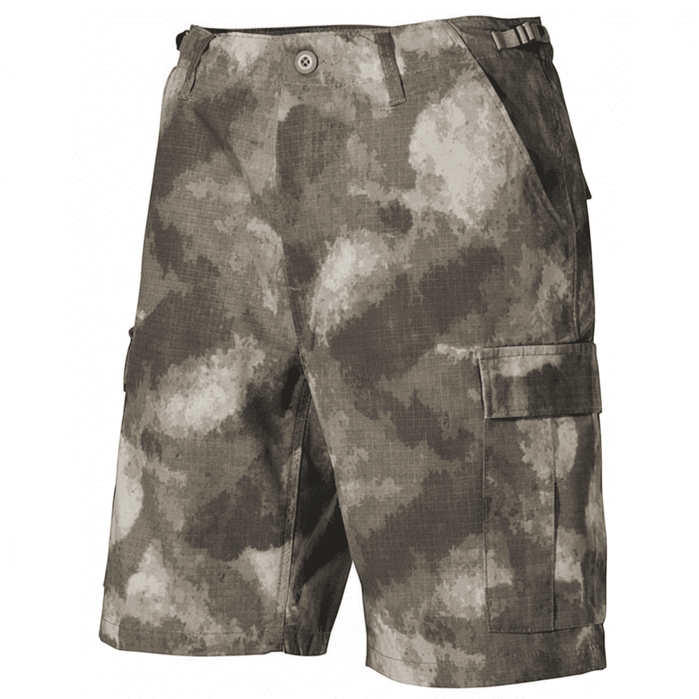 id-paintball US BDU Bermuda Shorts aus Ripstop-Baumwolle in HDT-Camo mit praktischen Pattentaschen
