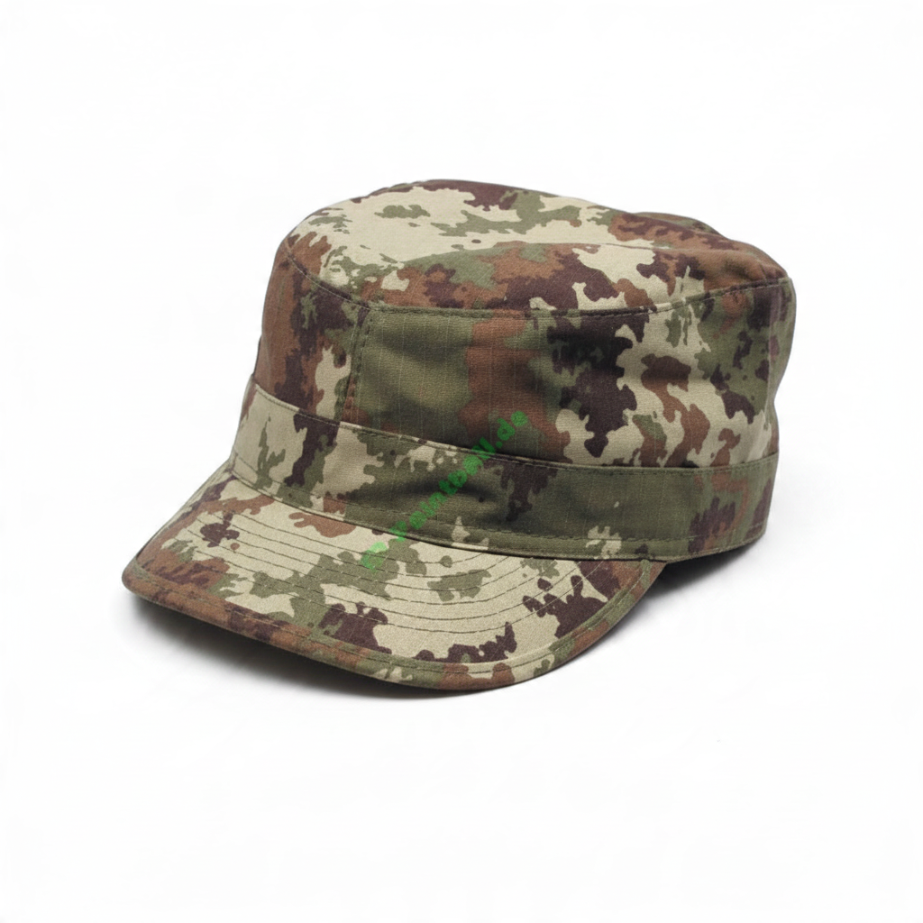 id-paintball US BDU Feldmütze aus robustem Rip-Stop-Baumwollstoff mit klassischem Camouflage-Muster