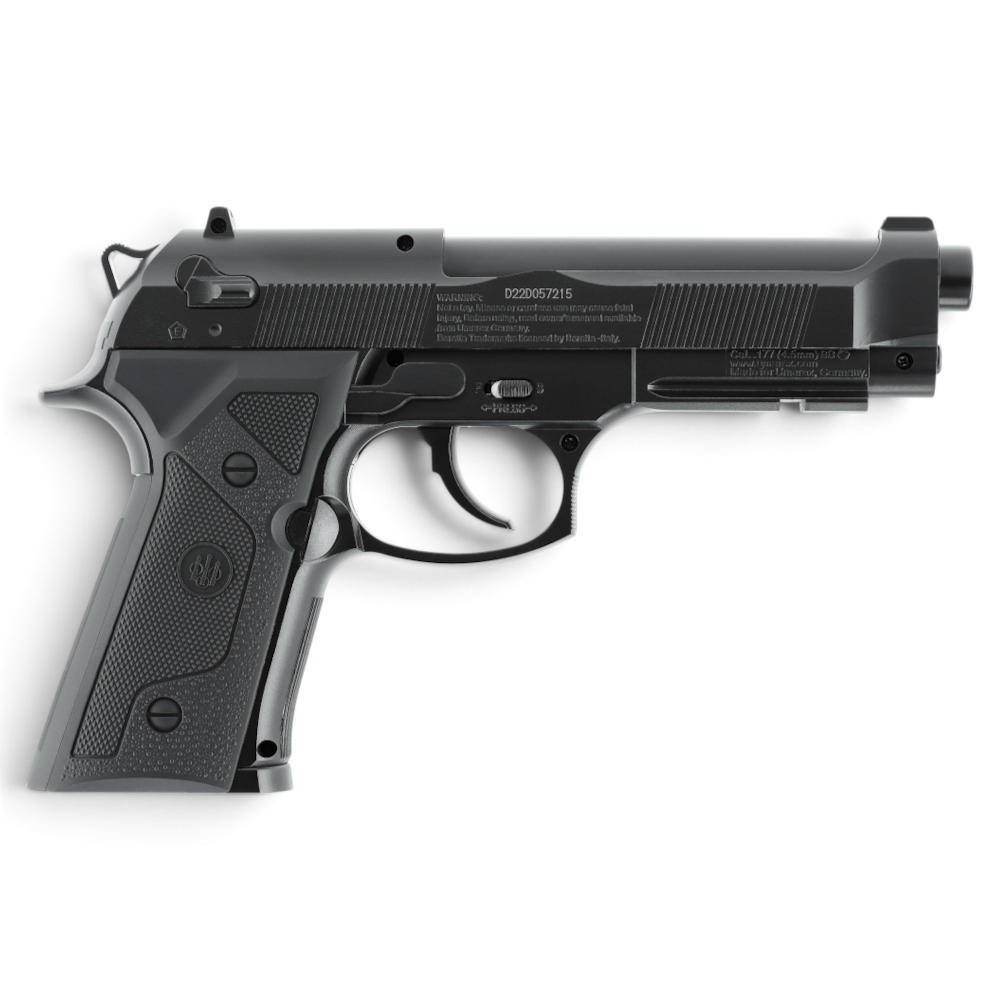 id-paintball Beretta Elite II CO2-Pistole in Schwarz mit 4,5 mm Kaliber für Stahl-BBs und Schiebesicherung