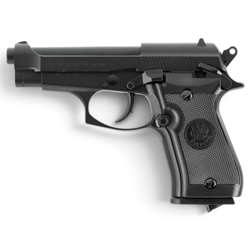 id-paintball Beretta M84 FS CO2-Pistole in schwarzer Ganzmetallausführung mit Blowback-System und 4,5 mm Kaliber