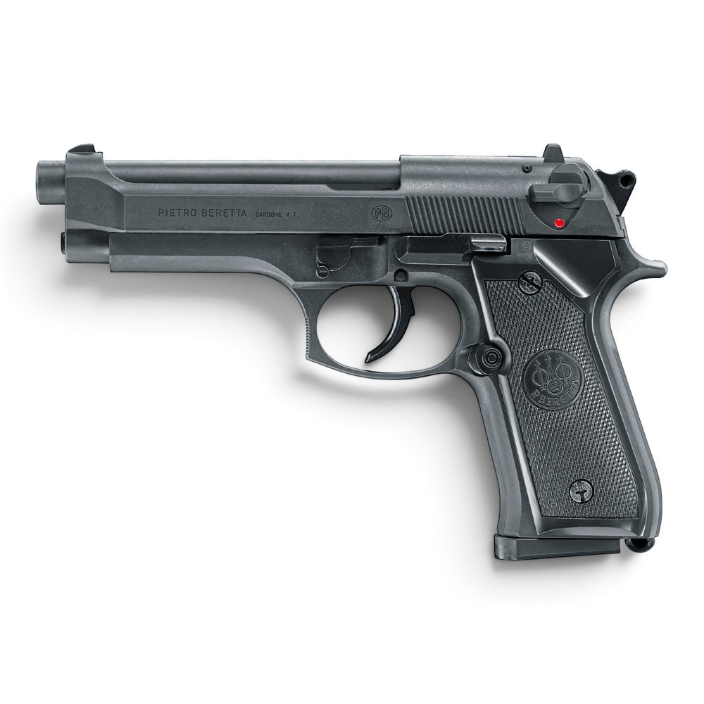 id-paintball Beretta M92 FS PSS Federdruck-Airsoftpistole in Schwarz mit 14-Schuss-Magazin und robuster Bauweise