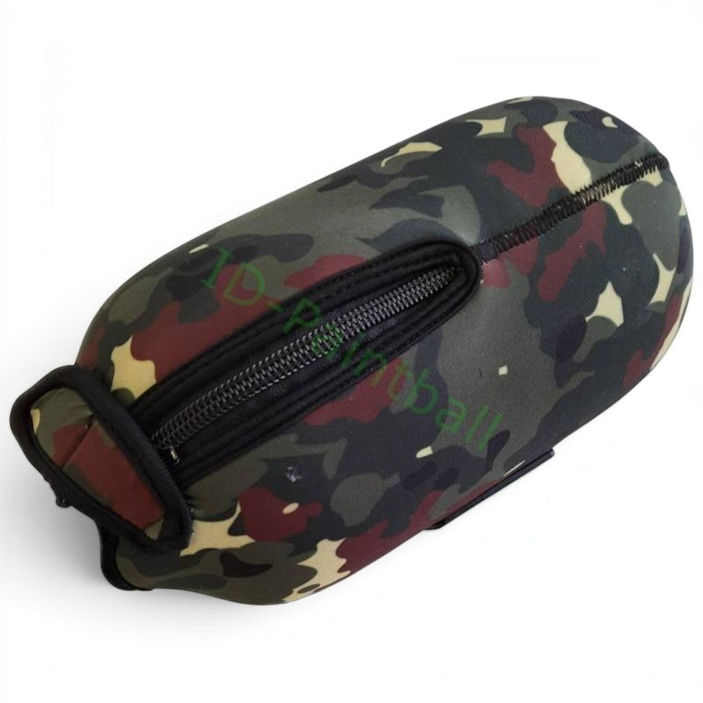 id-paintball Bottle-Cover in Flecktarn Camo für 0,8l bis 1,1l HP-Flaschen mit robustem Reißverschluss