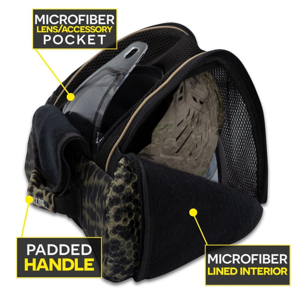 id-paintball Bunkerkings Supreme Maskentasche in Royal Black mit Mikrofaser-Innenfutter und gepolstertem Tragegriff