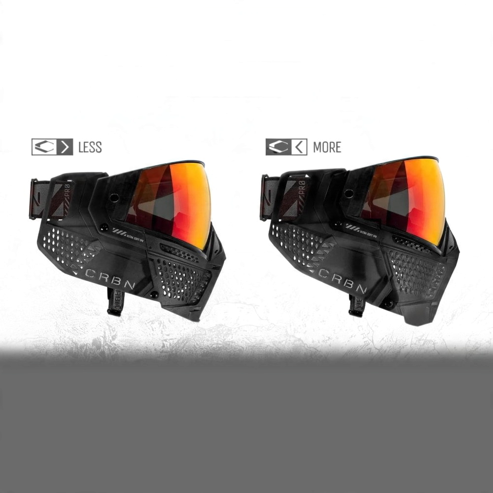 id-paintball Carbon ZERO PRO Paintball Thermal Maske in Schwarz mit verspiegeltem Glas und modularem Design