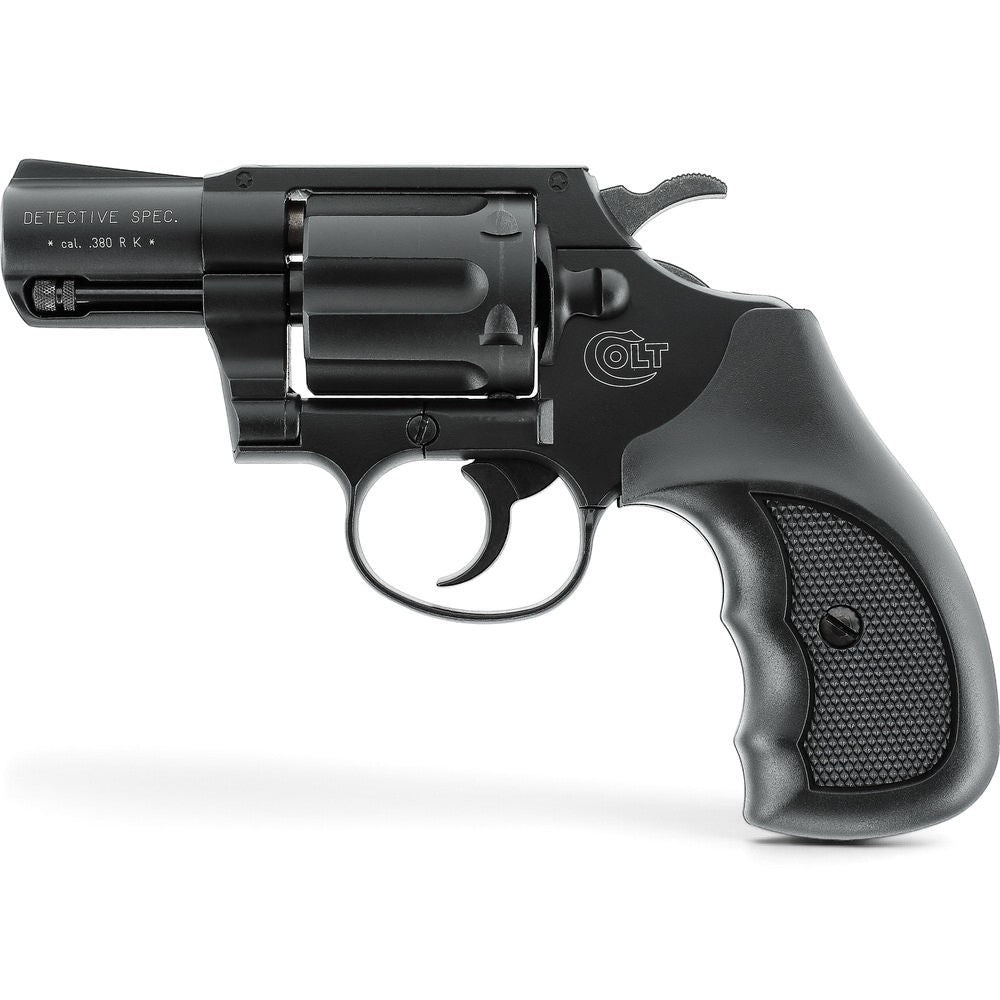 id-paintball Colt Detective Special Revolver in Schwarz mit Combat-Griffschalen und 6-Schuss-Trommel im Kaliber 9mm R.K.