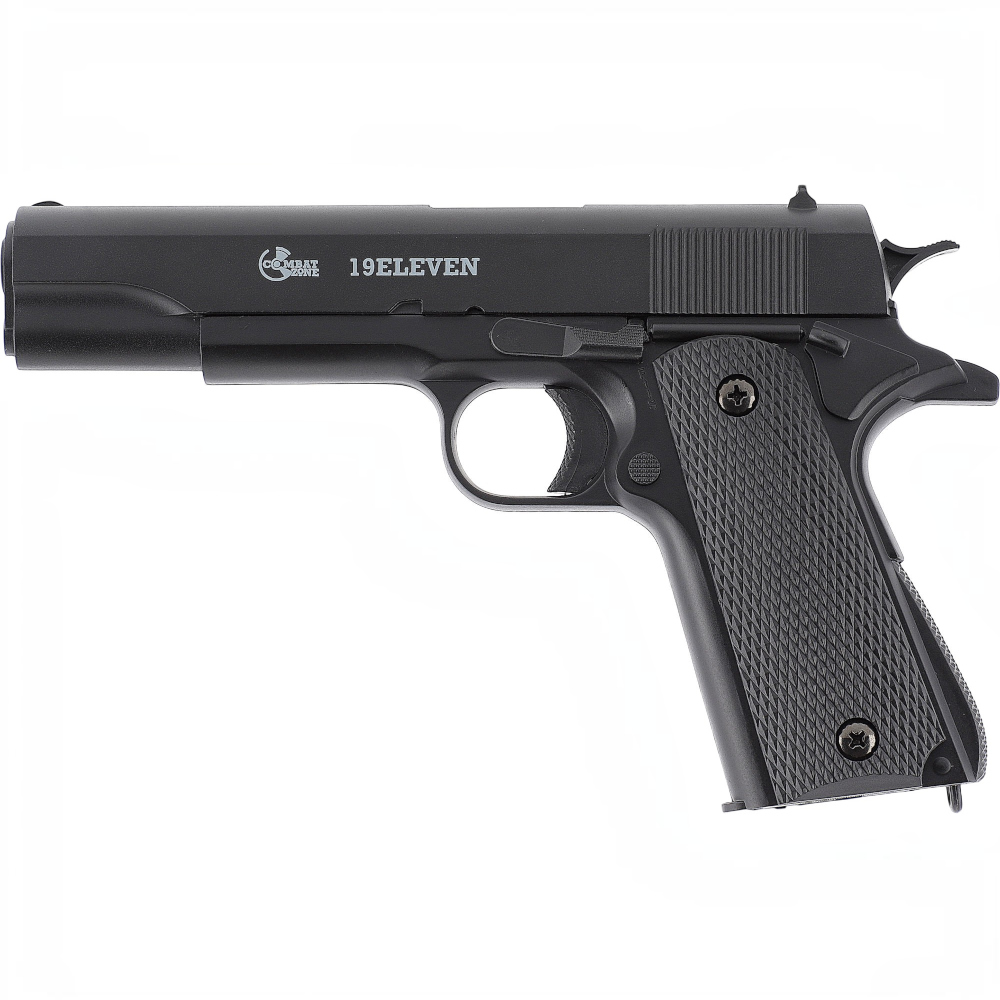 id-paintball Combat Zone 19ELEVEN Airsoft-Pistole mit Metallschlitten in Schwarz für 6 mm BBs