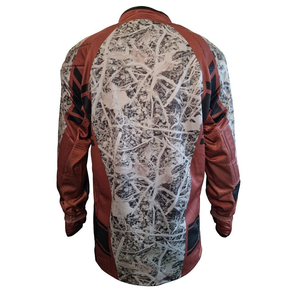 id-paintball Custom Jersey RedRoot mit Camouflage-Muster, Polsterung an Schultern und Armen sowie integrierten Handschuhen