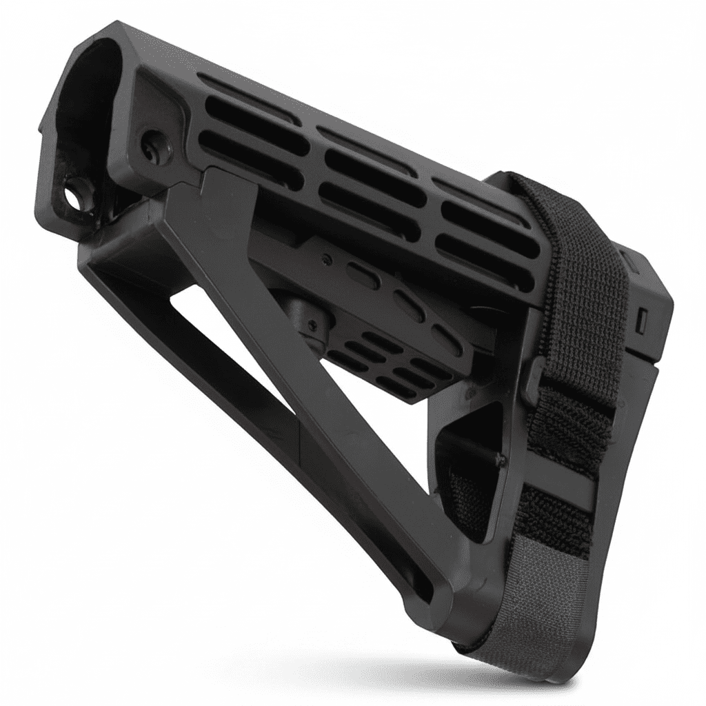 id-paintball DELTA SIX MU Schulterstützen-Cover aus schwarzem Kunststoff mit verstellbarem Klettband für Paintball
