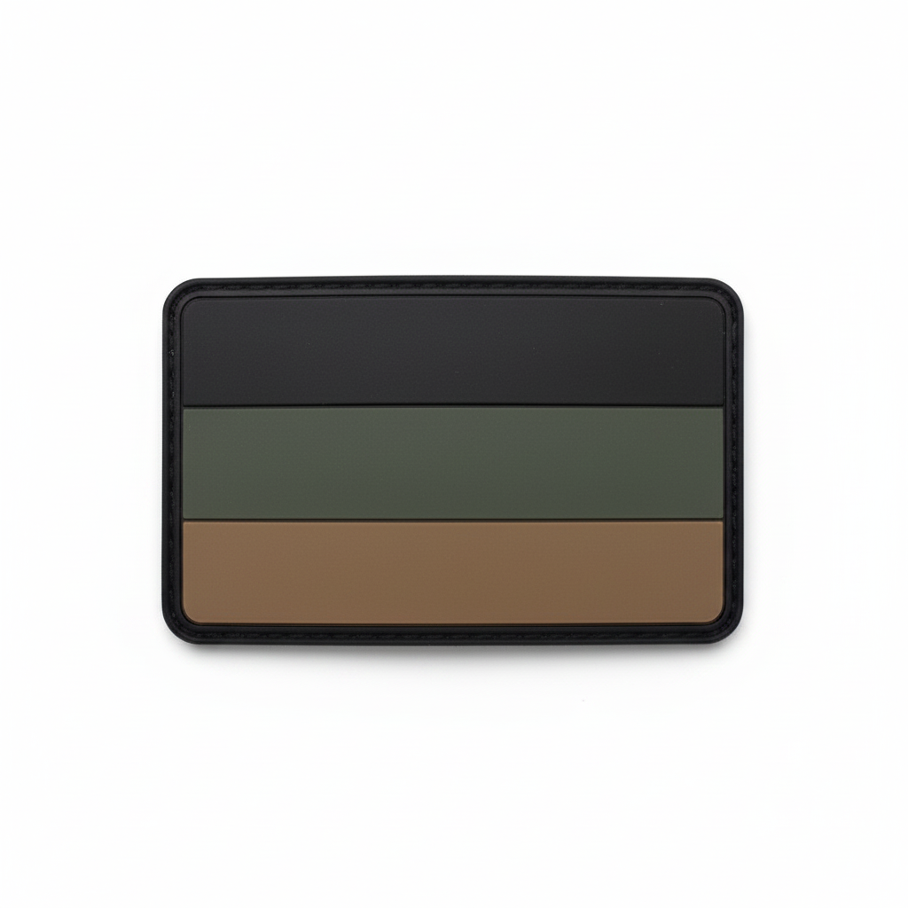 id-paintball Deutschland 3D Rubberpatch in Schwarz, Oliv und Braun mit Klettrückseite für taktische Ausrüstung