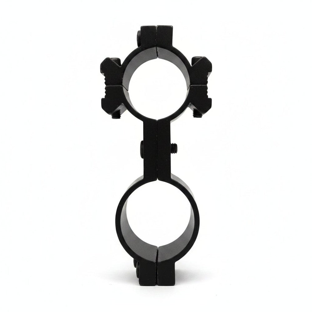 id-paintball Scope Doppel Montage Ring aus schwarzem Aluminium für Rohrdurchmesser von 23 bis 26 mm