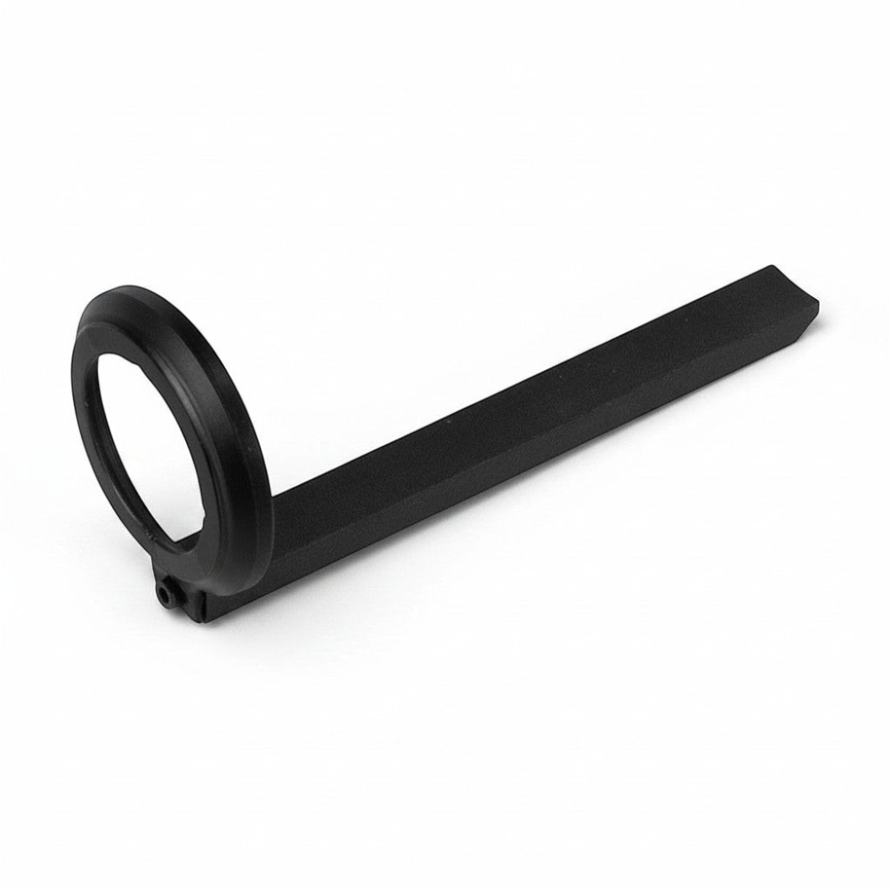 id-paintball DSG AM Floating Stock Guide aus schwarz eloxiertem Aluminium für 300-Bar-MagFed-HP-Systeme