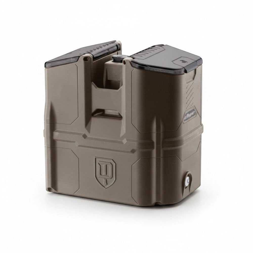 id-paintball DYE DAM Box Loader in Braun mit 300 Schuss Kapazität für Paintball Markierer
