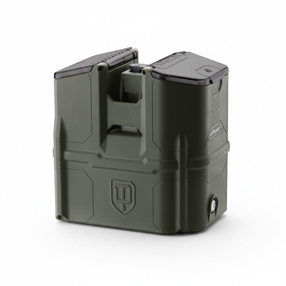 id-paintball DYE DAM Box Loader in Olivgrün mit 300 Schuss Kapazität für Paintball Markierer