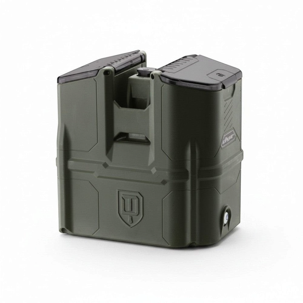 id-paintball DYE DAM Box Loader in Olivgrün mit 300 Schuss Kapazität für Paintball Markierer