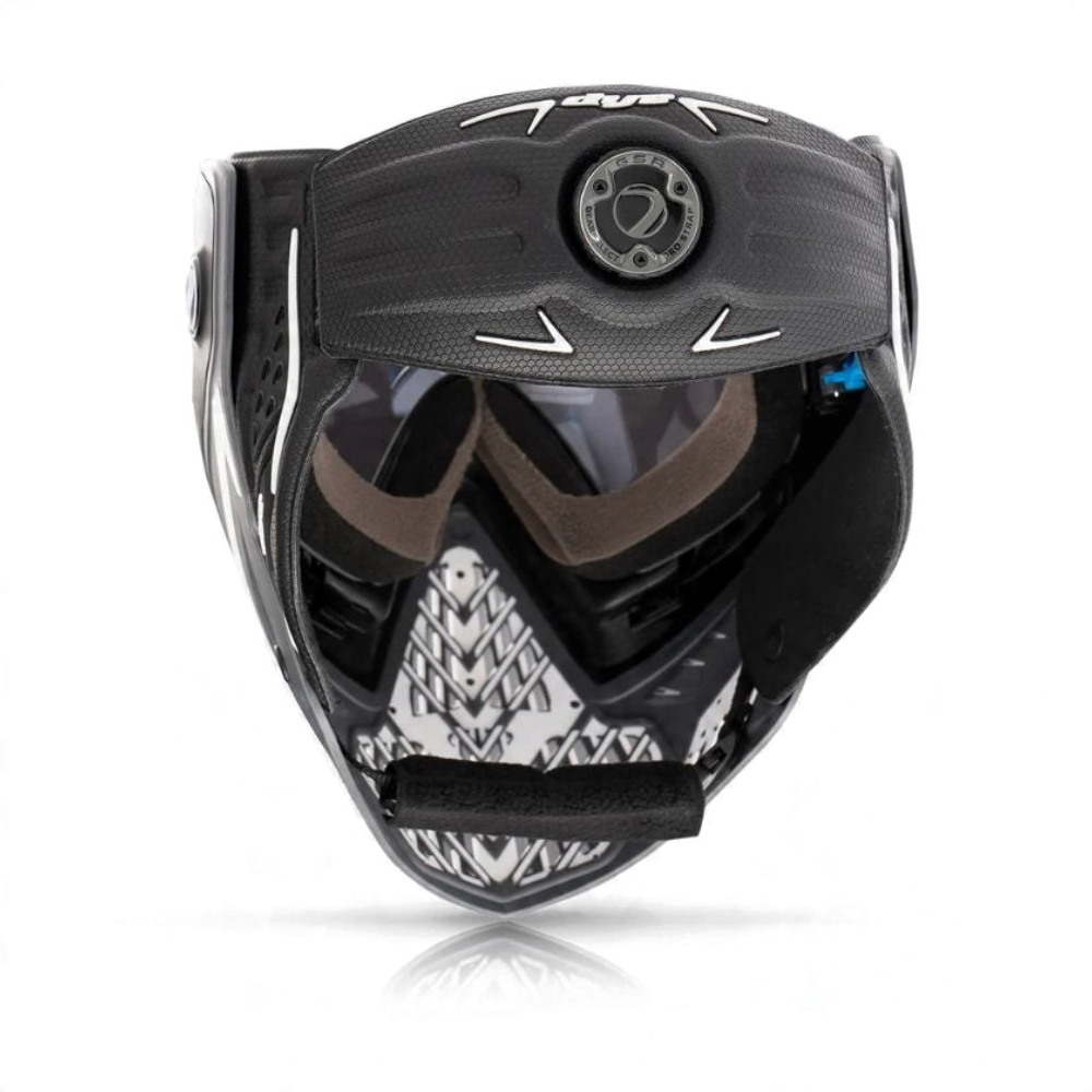 id-paintball DYE i5 Paintball Maske in Grau, Weiß und Schwarz mit GSR Pro-Strap und Anti-Fog-Thermalglas