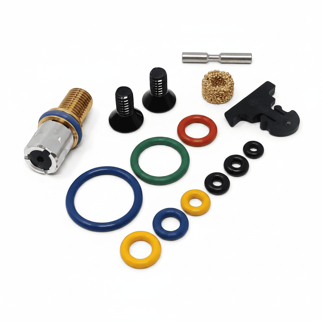 id-paintball Dye Regulator Repair Kit mit O-Ringen, Messing-Ventilsitz und Filter für CZR+, DSR Pro und MXR Markierer