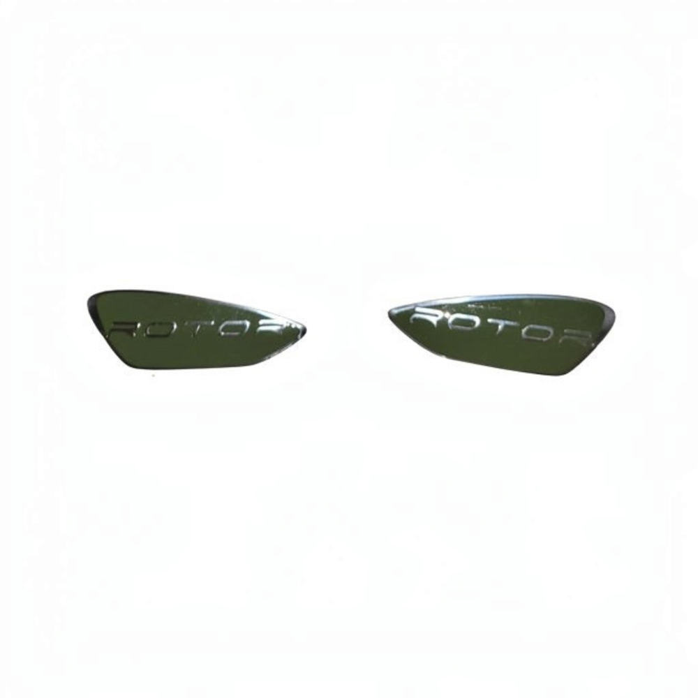 id-paintball Dye Rotor Metall Logo Button Shells für R1, R2 und LTR Hopper in Silber