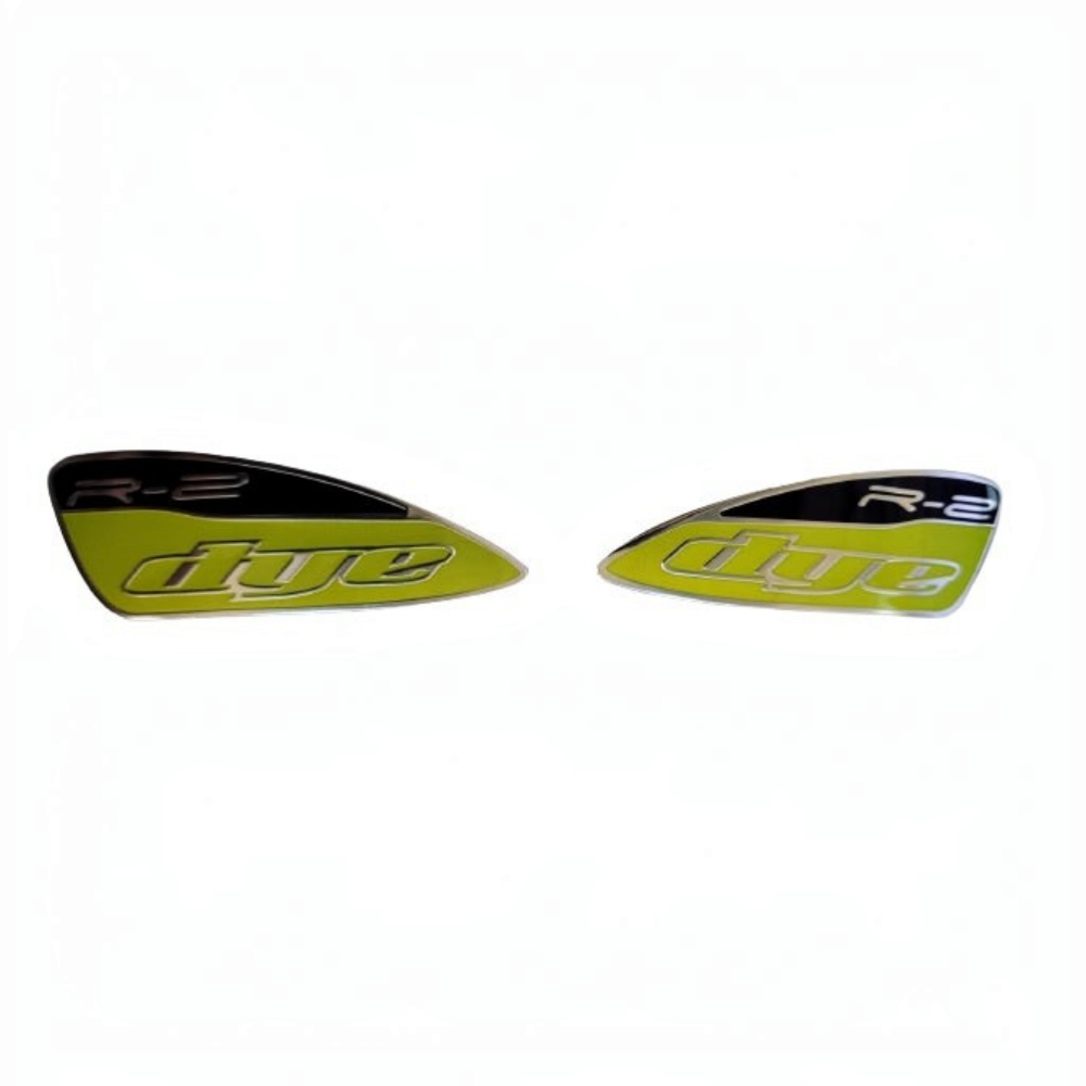 id-paintball Dye Rotor Metall Logo Button Shells für R1 und R2 Hopper in Neongelb und Schwarz