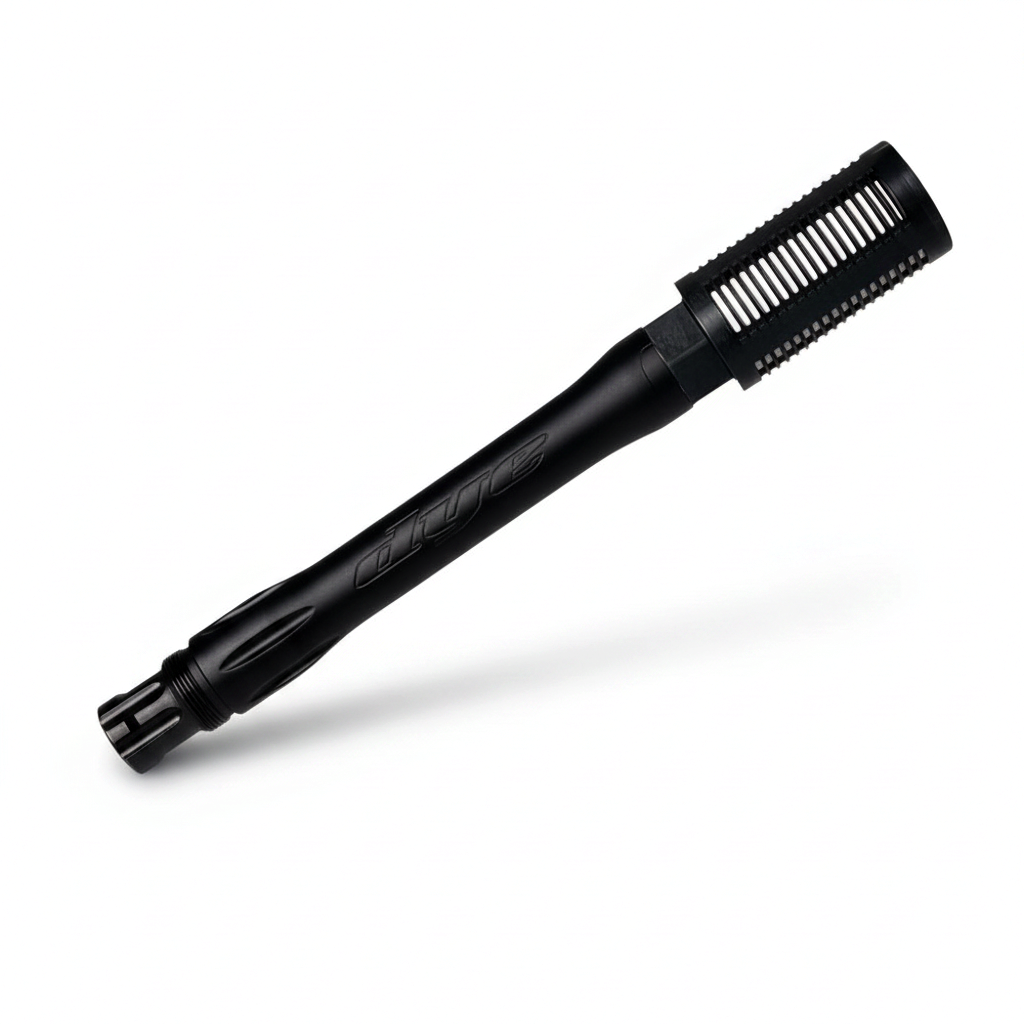 id-paintball Dye UL-S QT Tech Barrel Schalldämpfer in mattschwarz für Paintball-Markierer Trockenschusstests