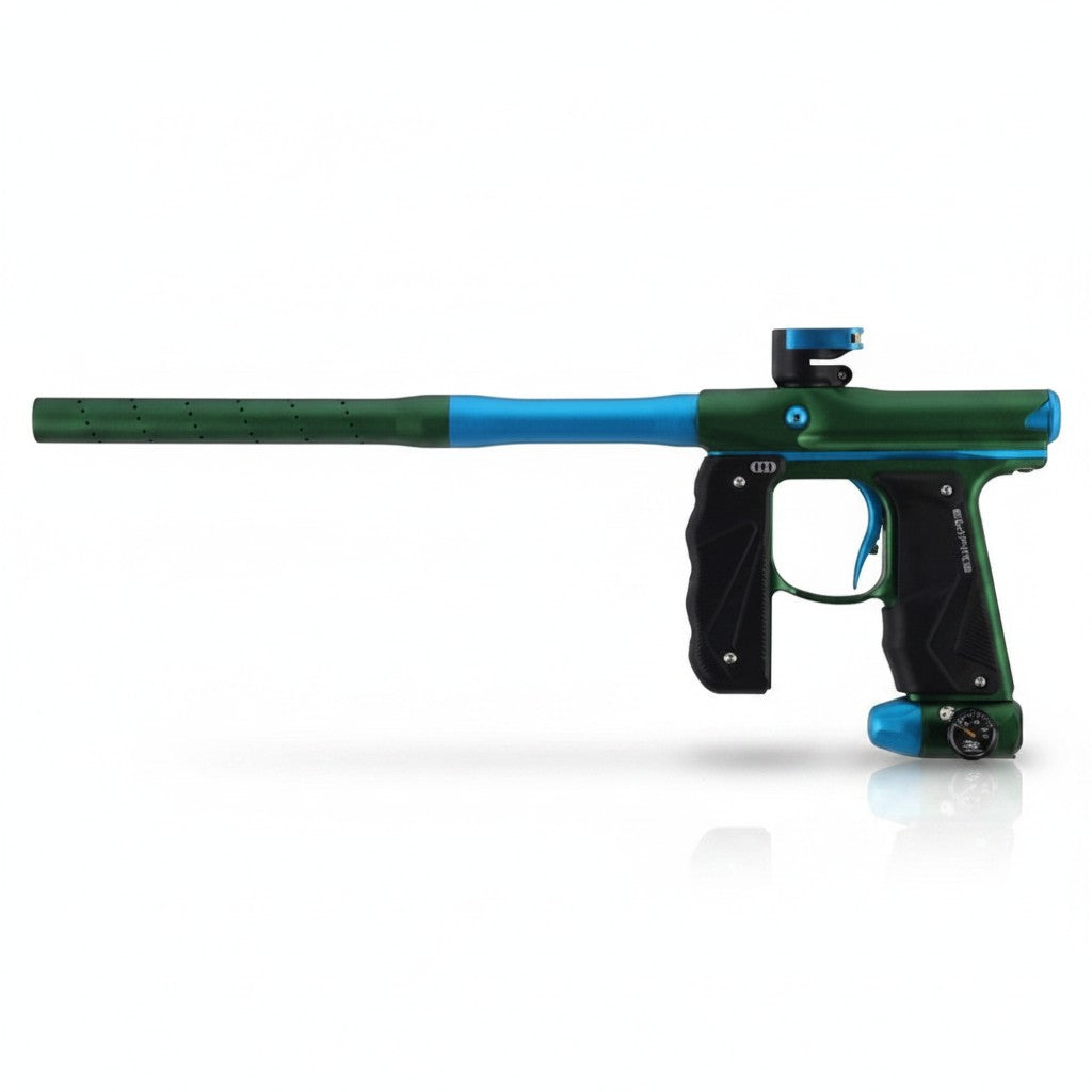 id-paintball Empire Mini GS Paintball Markierer in Dust Green und Dust Aqua mit gummiertem Griff und 14-Zoll Lauf