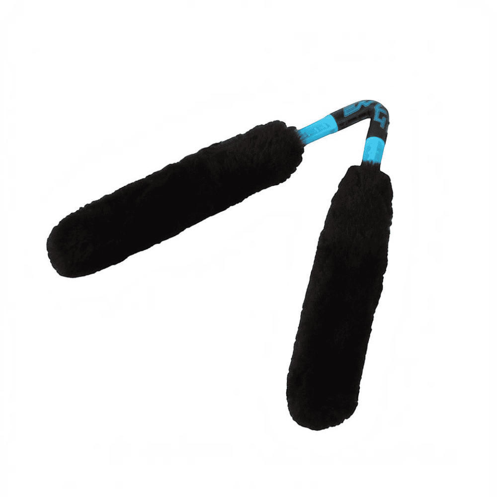 id-paintball Exalt Barrel Maid Laufreiniger mit schwarzem, saugfähigem Reinigungskopf und blauem, knickbarem Schaft