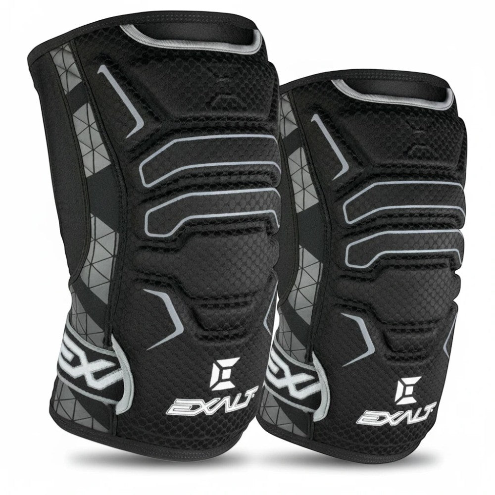 id-paintball Exalt FreeFlex Knieschoner in Schwarz mit ergonomischer Memory-Foam-Polsterung für Paintball
