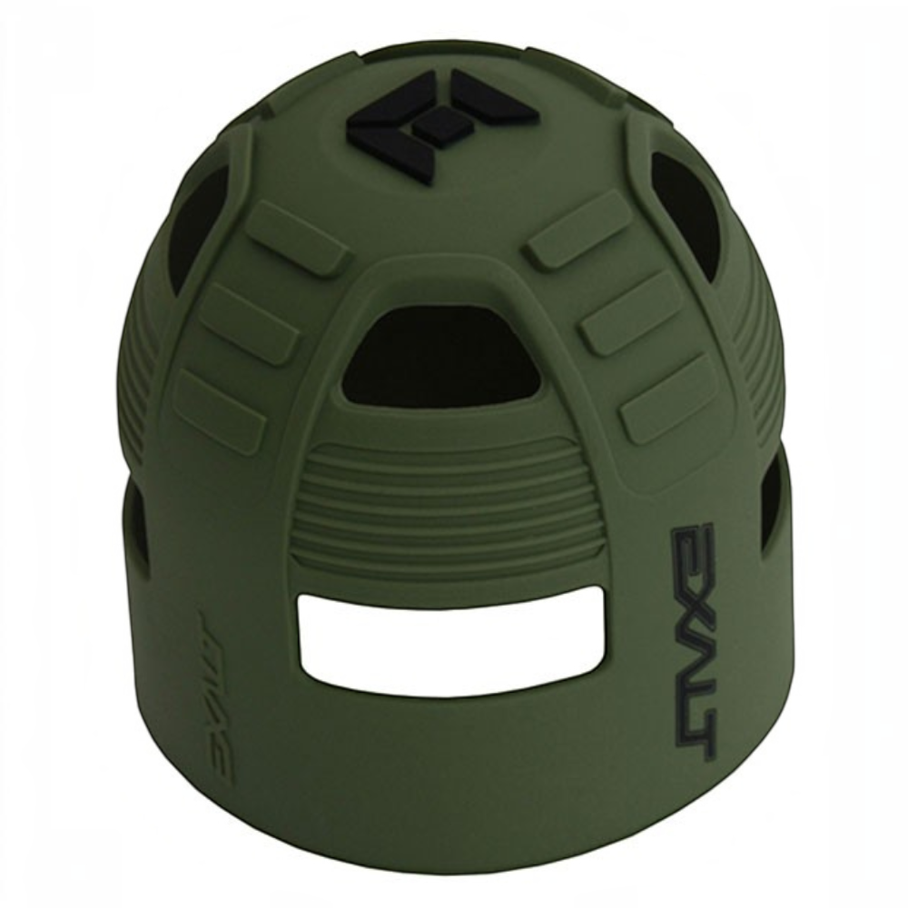 id-paintball Exalt Tank Grip aus olivgrünem Gummi für Paintball-Flaschen mit rutschfester Struktur